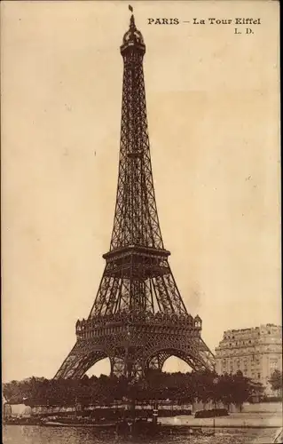 Ak Paris VII, La Tour Eiffel, Eiffelturm