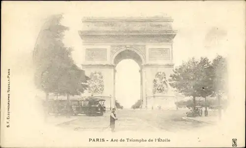 Ak Paris VIII, Triumphbogen, Arc de Triomphe de l'Etoile