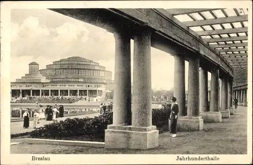 Ak Wroclaw Breslau Niederschlesien, Jahrhunderthalle