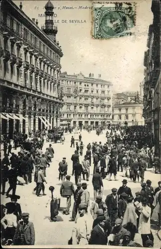 Ak Madrid Spanien, Calle de Sevilla