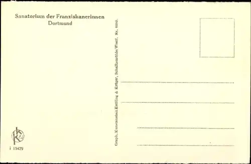 Ak Dortmund im Ruhrgebiet, Sanatorium der Franziskanerinnen, Gang zur Kapelle