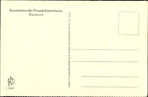 Ak Dortmund im Ruhrgebiet, Sanatorium der Franziskanerinnen, Wintergarten