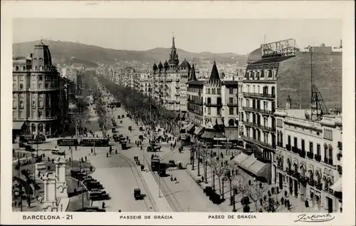 Ak Barcelona Katalonien, Passeio de Gracia