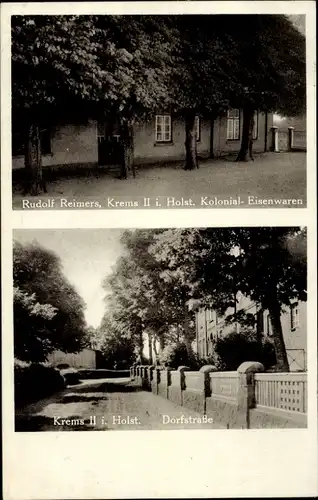 Ak Krems II Kreis Segeberg Holstein, Kolonial- und Eisenwaren-Geschäft Rudolf Reimers, Dorfstraße