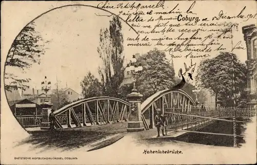 Ak Coburg in Oberfranken, Hohenlohebrücke