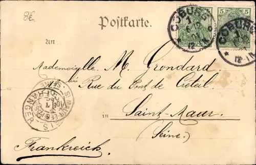 Ak Coburg in Oberfranken, Hohenlohebrücke