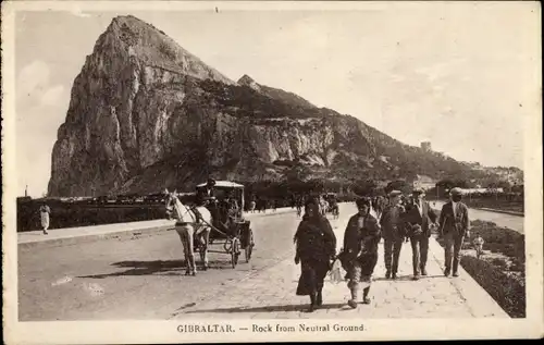 Ak Gibraltar, Rock from Neutral Groung, Pferdekutsche