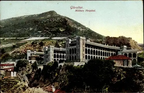 Ak Gibraltar, military hospital, general view, mountain