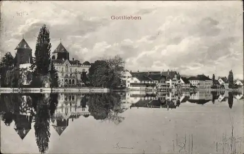 Ak Gottlieben Kanton Thurgau, Teilansicht