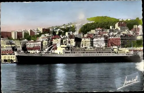 Ak Algier Alger Algerien, Dampfschiff Ville d'Oran im Hafen