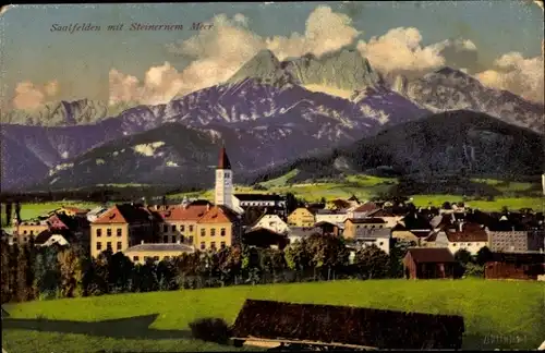 Ak Saalfelden am Steinernen Meer in Salzburg, Gesamtansicht