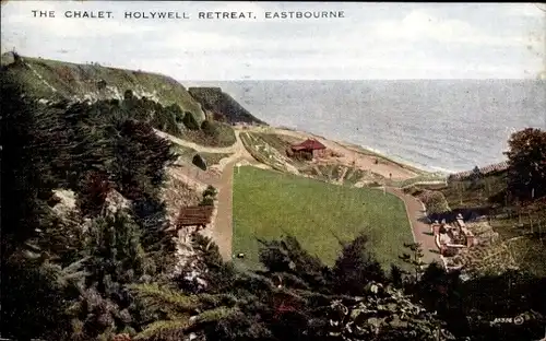 Ak Eastbourne East Sussex England, Chalet, Holywell Retreat