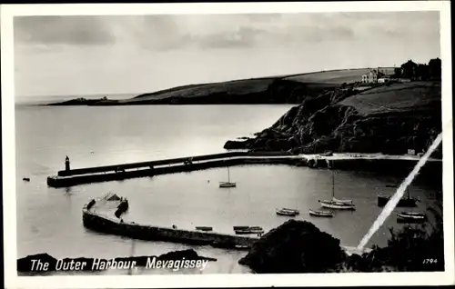 Ak Mevagissey Cornwall England, Außenhafen