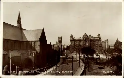 Ak Glasgow Schottland, Barony Church, Royal Infirmary