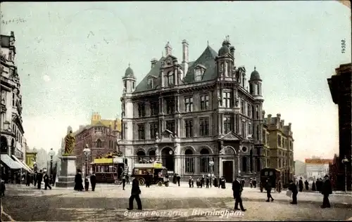 Ak Birmingham West Midlands England, Postamt