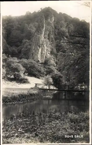 Ak Derbyshire England, Dovedale, Brücke