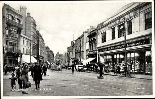 Ak Leicester East Midlands England, Gallowtree Gate