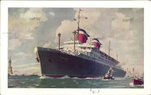 Ak Dampfschiff SS America, USL