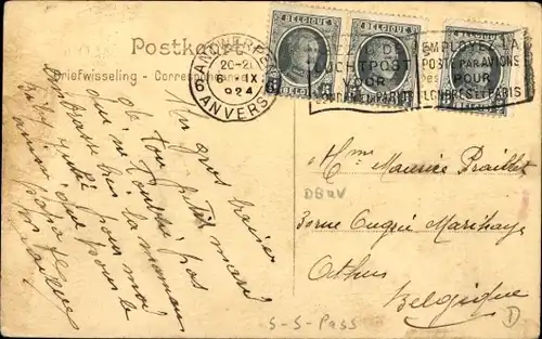 Ak Passagierdampfer Belgenland, Red Star Line