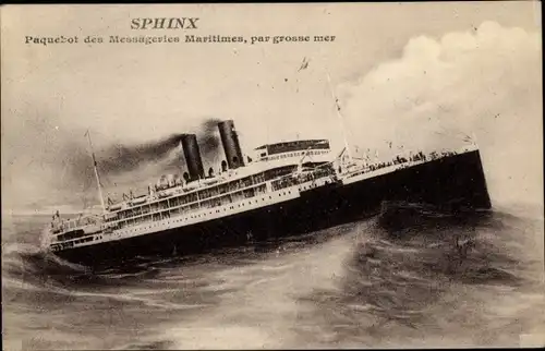 Ak Messageries Maritimes, MM, Dampfschiff Sphinx