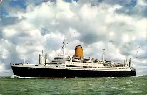 Ak Vierschrauben Passagierdampfer TS Bremen, Norddeutscher Lloyd