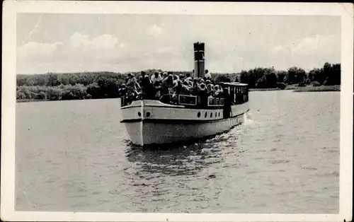 Ak Ausflugsboot Roland I. auf dem Gudelacksee