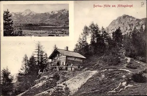 Ak Villach in Kärnten, Bertha Hütte am Mittagskogel, Panorama