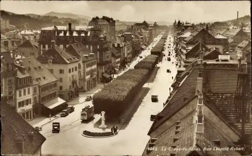 Ak La Chaux de Fonds Kanton Neuenburg, Leopold Robert Straße