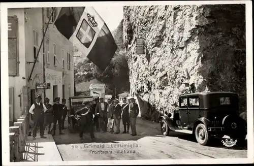 Ak Grimaldi di Ventimiglia Liguria, Frontiere Italiana