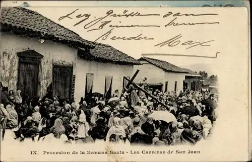 Ak Las Carreras de San Juan, Prozession Semana Santa