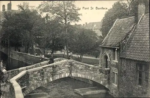 Ak Bruges Brügge Flandern Westflandern, Le Pont St Boniface