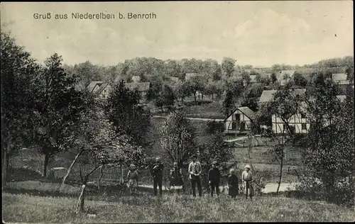 Ak Niederelben Benroth Nümbrecht im Oberbergischen Kreis, Teilansicht, Kinder