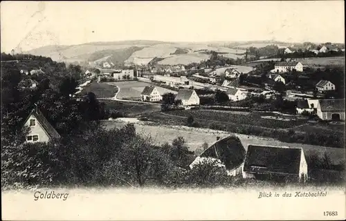 Ak Złotoryja Goldberg Schlesien, Panorama, Katzbachtal