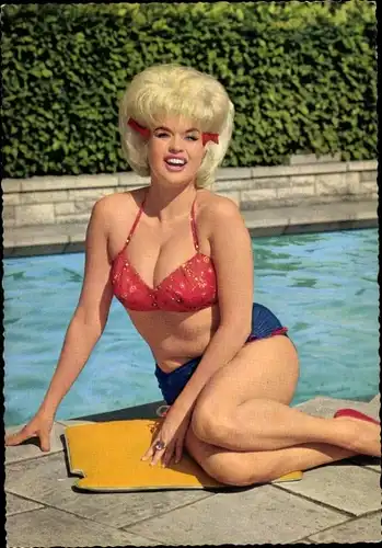 Ak Schauspielerin Jayne Mansfield, Portrait im Bikini