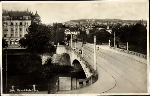 Ak Gera in Thüringen, Heinrichsbrücke