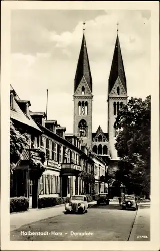 Ak Halberstadt Sachsen Anhalt, Domplatz