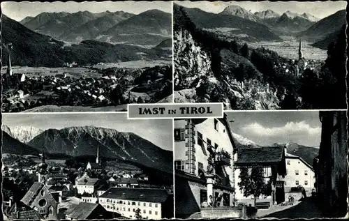 Ak Imst in Tirol, Panorama, Gebirge, Blick über die Dächer, Ortspartie