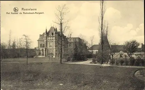 Ak Roeselare Roeselaere Westflandern, Het Kasteel de Rodenbach-Mergaert