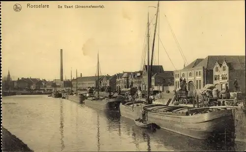 Ak Roeselare Roeselaere Rousselare Roulers Westflandern, De Vaart