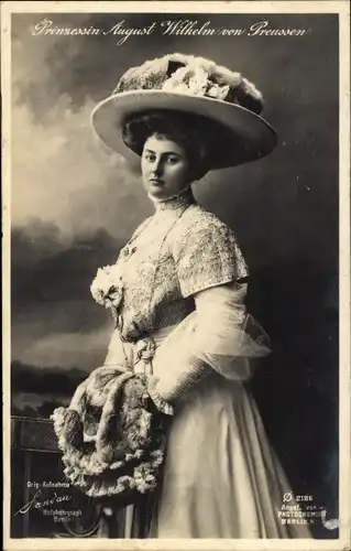 Ak Alexandra Viktoria von Schleswig-Holstein-Sonderburg-Glücksburg, Prinzessin August Wilhelm