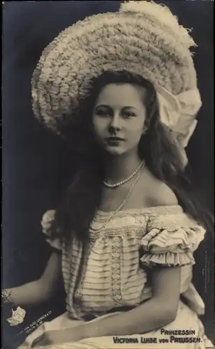 Ak Prinzessin Victoria Luise von Preußen, Jugendportrait
