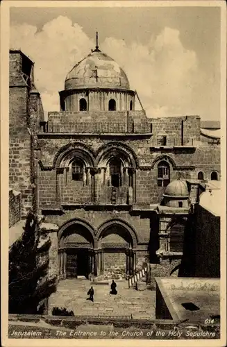 Ak Jerusalem Israel, The Entrance to the Church of the Holy Sepulchre