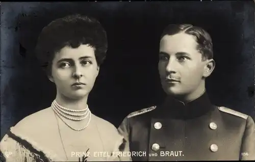 Ak Eitel Friedrich Prinz von Preußen, Sophie Charlotte von Oldenburg