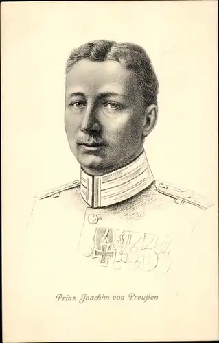 Künstler Ak Prinz Joachim von Preußen, Portrait