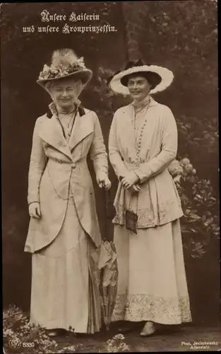 Ak Kaiserin Auguste Viktoria, Kronprinzessin Cecilie von Preußen, NPG 5339