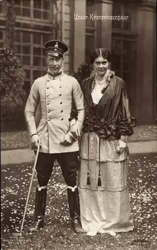 Ak Kronprinz Wilhelm von Preußen, Kronprinzessin Cecilie, Liersch 7019