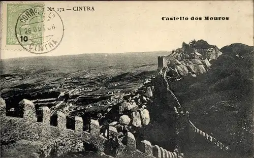 Ak Sintra Cintra Portugal, Castello dos Mouros