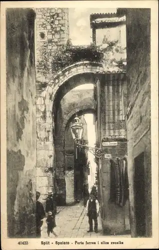 Ak Split Spalato Kroatien, Porta ferrea, Ulica zvonika