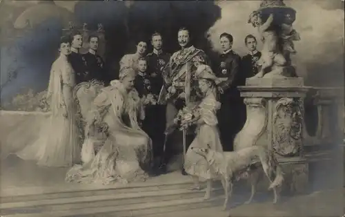 Künstler Ak Keller, Ferdinand, Deutsches Kaiserhaus unter Kaiser Wilhelm II., Windhund