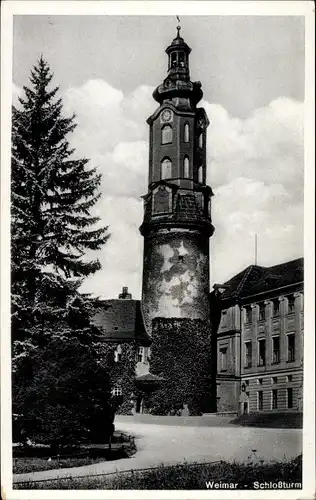 Ak Weimar in Thüringen, Schlossturm